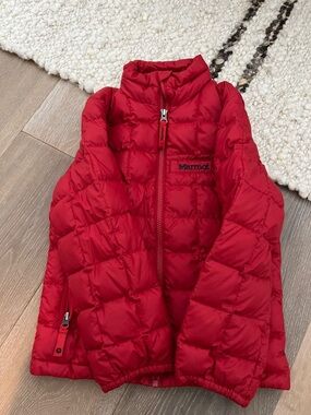 Marmot Vibrant Red Quilted Down Jacket